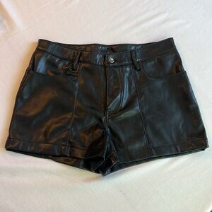 Urban Outfitters Faux Black Leather Shorts